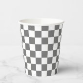 Classic grey checkerboard 紙コップ (左)