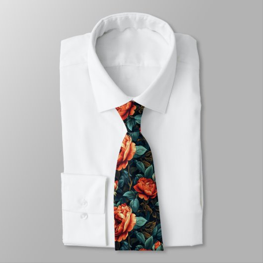 Classic Groomsman Gift Rose Floral ネクタイ (タイ)