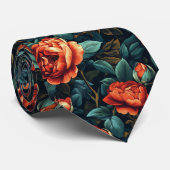 Classic Groomsman Gift Rose Floral ネクタイ (ロール)