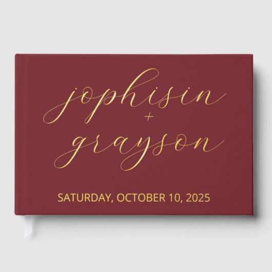 Classic Guestbook, Modern Wedding Guest Book ゲストブック (正面)