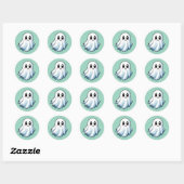 Classic Halloween Ghost Stickers ラウンドシール (シート)