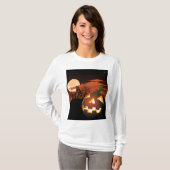 Classic Halloween Jack-O-Lantern Creepy House Tシャツ (正面フル)