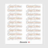 Classic Handwriting 18 Guest Names - Bronze シール (シート)