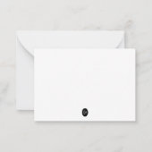 Classic Handwritten Name Monogram Flat Note Cards ノートカード (裏面)