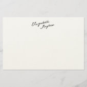 Classic Handwritten Name Monogram Stationery 便箋 (正面)