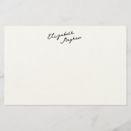Classic Handwritten Name Monogram Stationery 便箋