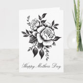 Classic Happy Mothers Day Floral Greeting Cards カード (正面)