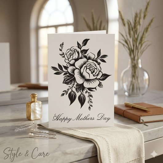 Classic Happy Mothers Day Floral Greeting Cards カード