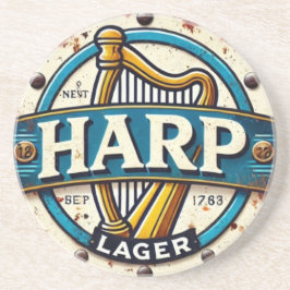 Classic Harp Lager Beer Logo Round コースター
