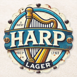 Classic Harp Lager Beer Logo Round ペーパーコースター