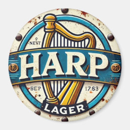 Classic Harp Lager Beer Logo Round マグネット