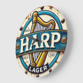 Classic Harp Lager Beer Logo Round ラージ壁時計 (傾斜)