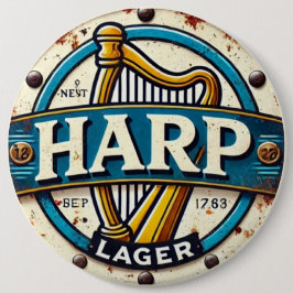 Classic Harp Lager Beer Logo Round 缶バッジ