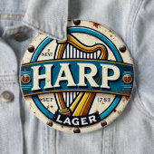 Classic Harp Lager Beer Logo Round 缶バッジ (インサイチュ)