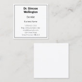 Classic, Healthcare Professional Business Card スクエア名刺 (正面/裏面)