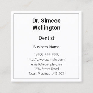 Classic, Healthcare Professional Business Card スクエア名刺