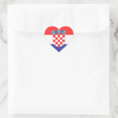Classic Heart Stickers – Croatian Flag Design ハートシール (バッグ)