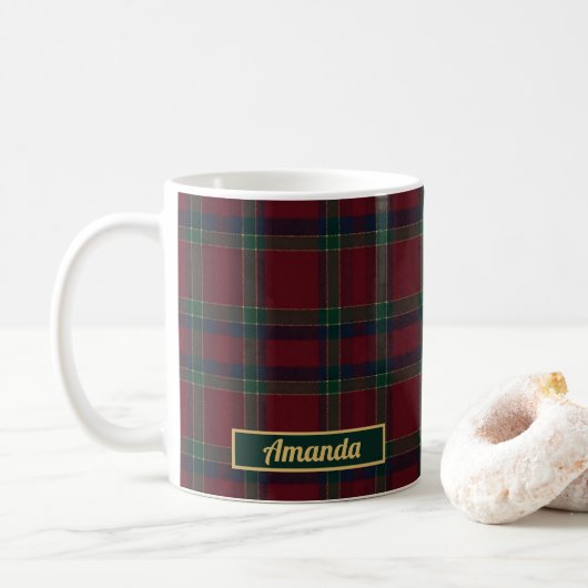 Classic Heritage Tartan Christmas Mug コーヒーマグカップ (ドーナツ)