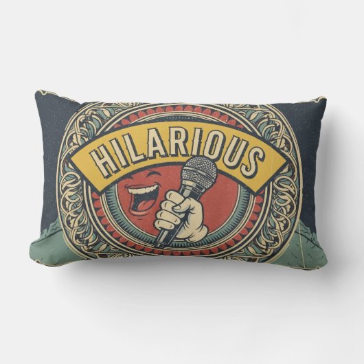 Classic Hilarious Mic Throw Pillow ランバークッション (正面)