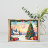 Classic Holiday Christmas Party Invitation 招待状 (スタンド正面)