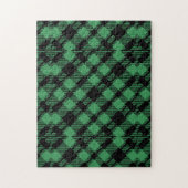 Classic Holiday Green Checkered Pattern  ジグソーパズル (縦)