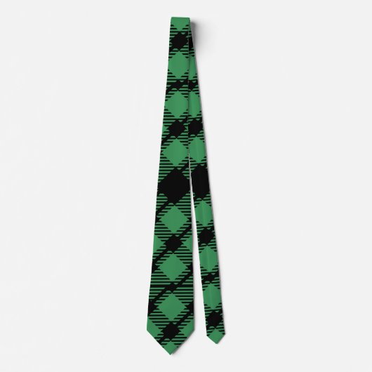 Classic Holiday Green Checkered Pattern  ネクタイ (正面)