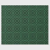 Classic Holiday Green Checkered Pattern  ラッピングペーパー (フラット)