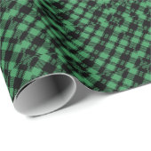Classic Holiday Green Checkered Pattern  ラッピングペーパー (ロールコーナー)