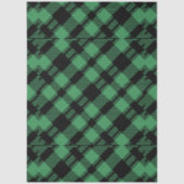 Classic Holiday Green Checkered Pattern 薄葉紙 (正面)