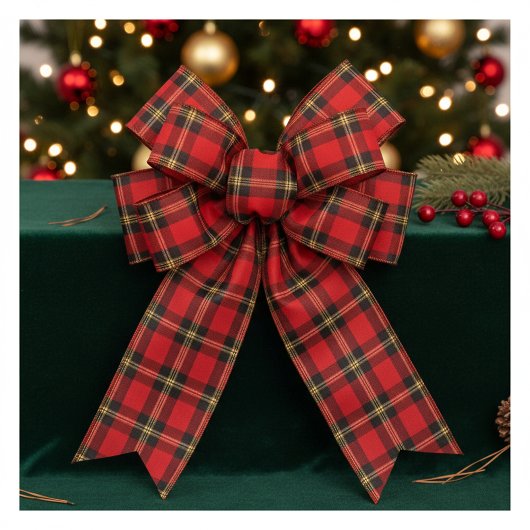 Classic Holiday Plaid サテンリボン