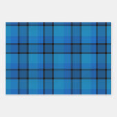 Classic holiday plaid navy blue Christmas Gift ラッピングペーパーシート (正面)