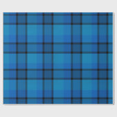 Classic holiday plaid navy blue Christmas Gift ラッピングペーパー (フラット)
