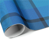 Classic holiday plaid navy blue Christmas Gift ラッピングペーパー (ロールコーナー)