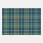 Classic Holiday Plaid Stylish Green & Navy Xmas ラッピングペーパーシート (正面2)