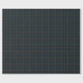 Classic holiday plaid stylish navy Christmas ラッピングペーパー (フラット)
