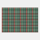 Classic Holiday Red and Green Plaid Christmas ラッピングペーパーシート (正面3)
