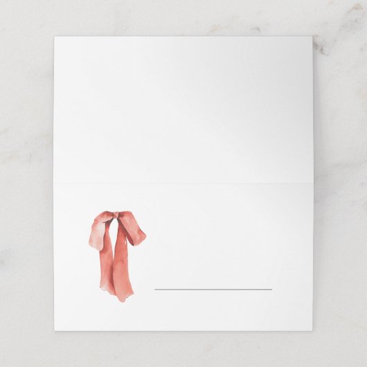 Classic Holiday Red Bow Fill in  プレイスカード (外部開封)