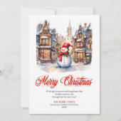 Classic holiday scene Christmas greeting card シーズンカード (正面)