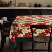 Classic Holiday Tablecloth Rustic Floral Design テーブルクロス