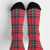 Classic Holiday Tartan Plaid Festive Christmas ソックス (上部)