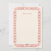 Classic Holly Painted Frame Wedding Photo シーズンカード (裏面)