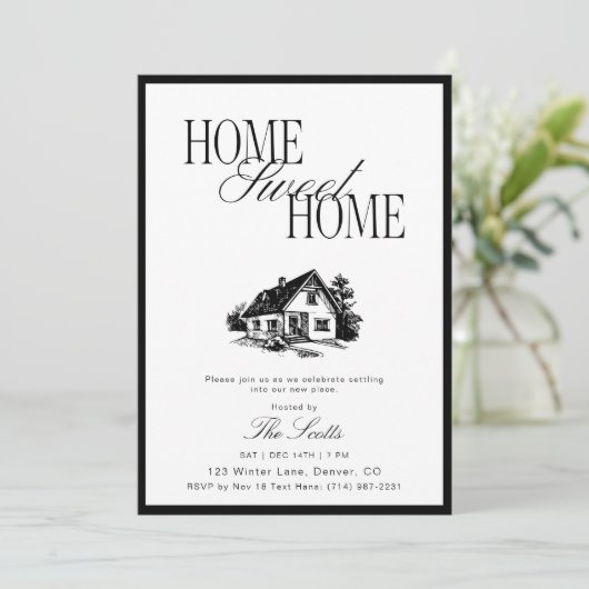 Classic Home Sweet Some Housewarming 招待状 (スタンド正面)