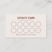 Classic Homemade Bakery Bread Loyalty Reward 名刺 (裏面)