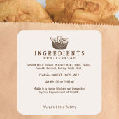 Classic Homemade Bakery Ingredient Product スクエアシール