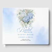 Classic Hydrangeas Gold Bridal Shower Sign Book ゲストブック (正面)