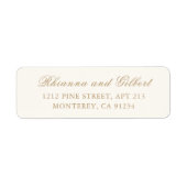 Classic Ivory and Gold Timeless Wedding ラベル (正面)