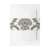 Classic Ivory Damask Rococo Pattern Wedding 招待状ベリーバンド (正面例)