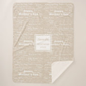 Classic Ivory Lettering Mother’s Day Personalized シェルパブランケット (正面)