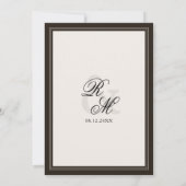 Classic Ivory Old Money Wedding 招待状 (裏面)