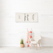 Classic Ivory Old Money Wedding Welcome 横断幕 (インサイチュ)